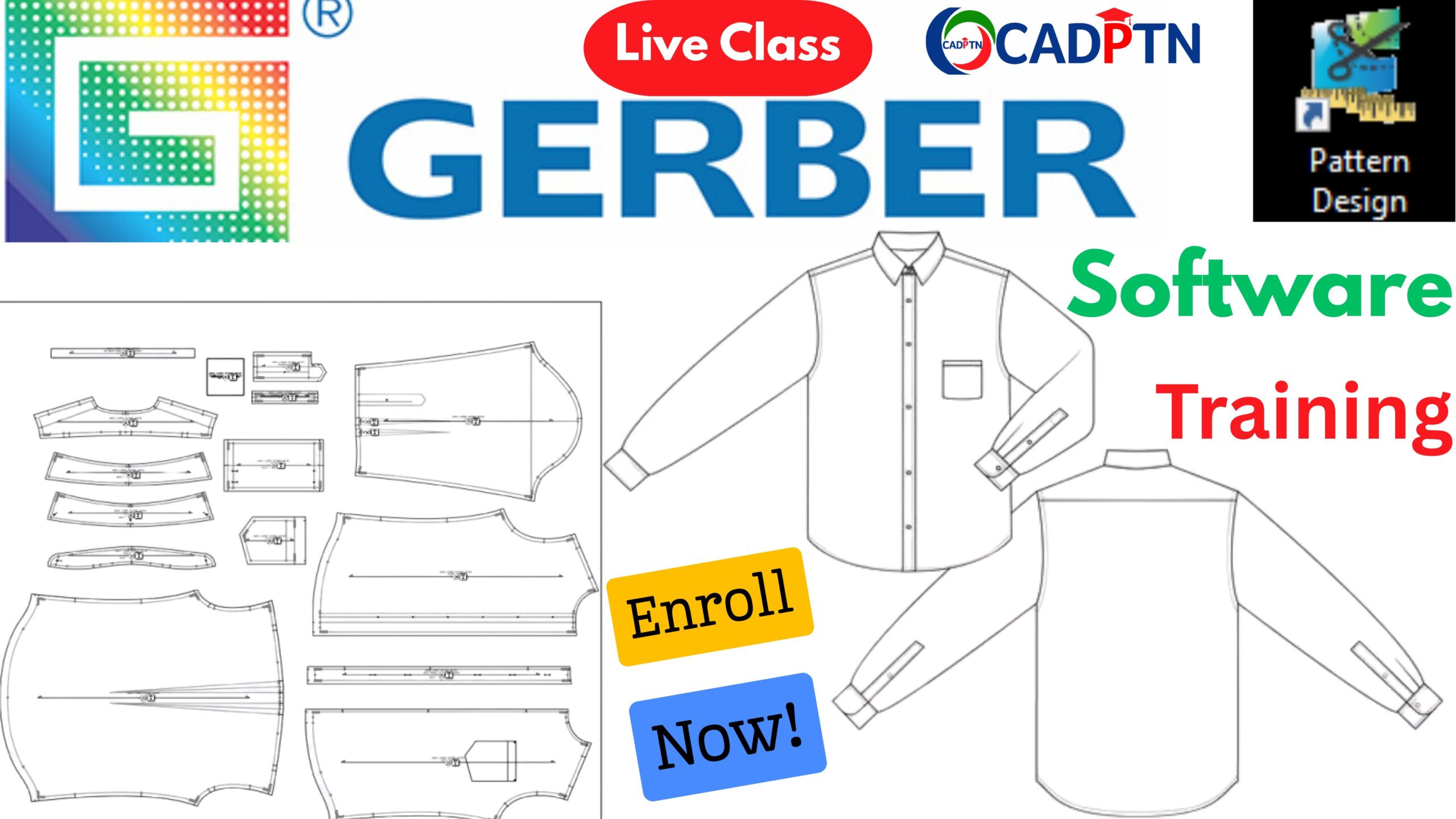 Online Shirt Pattern Making Live Class 2025