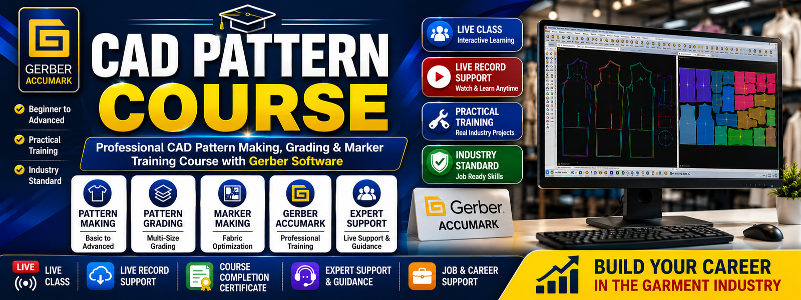 Professional CAD Pattern Making, Pattern Grading, Marker Making, and Gerber AccuMark Software