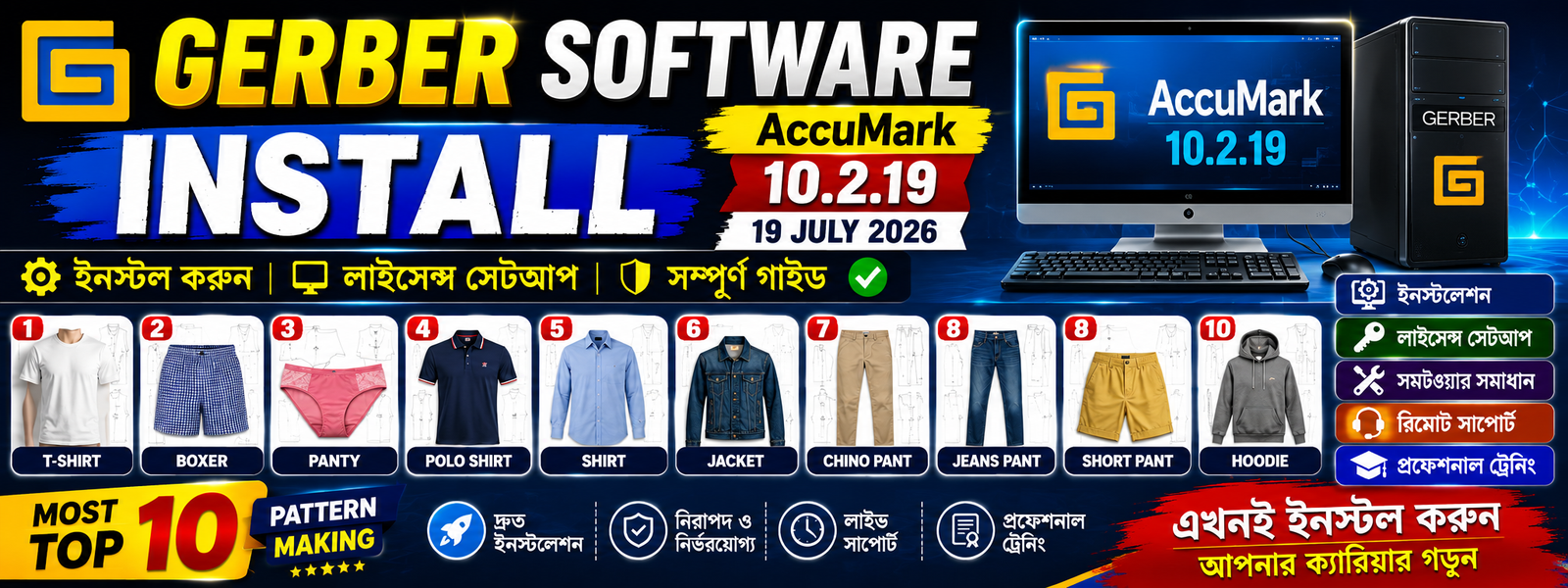 Professional CAD Pattern Making, Pattern Grading, Marker Making, and Gerber AccuMark Software